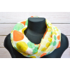 Шарф снуд жіночий в горошок з бавовни з блискітками та візерунками Demure 180*42 колір жовтий